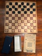 Vingage dambord met damstenen plus boekje “De dammer”, Hobby en Vrije tijd, Gezelschapsspellen | Bordspellen, Verzenden, Zo goed als nieuw