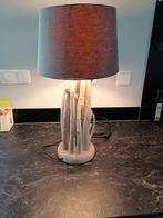 Houten lamp met stoffen kap, Ophalen, Hout, Minder dan 50 cm, Landelijk
