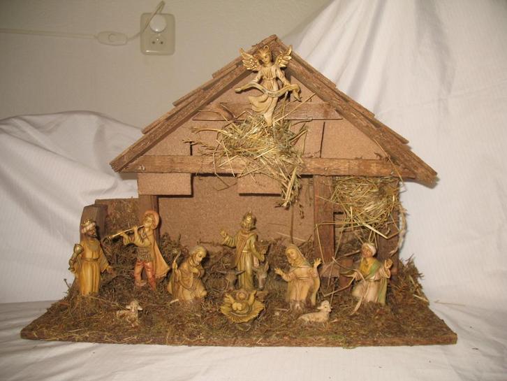 Kerst Stal 12-Delig Brocante Curiosa Vintage, Diversen, Kerst, Ophalen