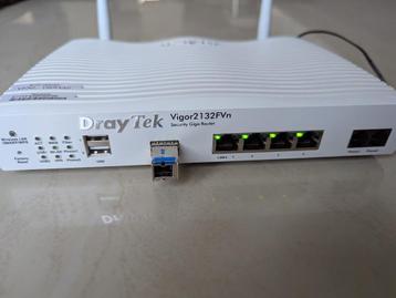 Draytec Vigor 2132 FVn SUPERSNEL GLASVEZEL INTERNET mod/rout beschikbaar voor biedingen