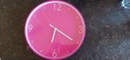 Leitz geluidsloze klok fucsia roze, Huis en Inrichting, Ophalen, Zo goed als nieuw, Analoog, Wandklok