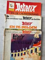 Asterix en - de gladiatoren - de Belgen - de lauwerkrans van, Boeken, Gelezen, Ophalen of Verzenden, Meerdere stripboeken, Goscinny & Uderzo