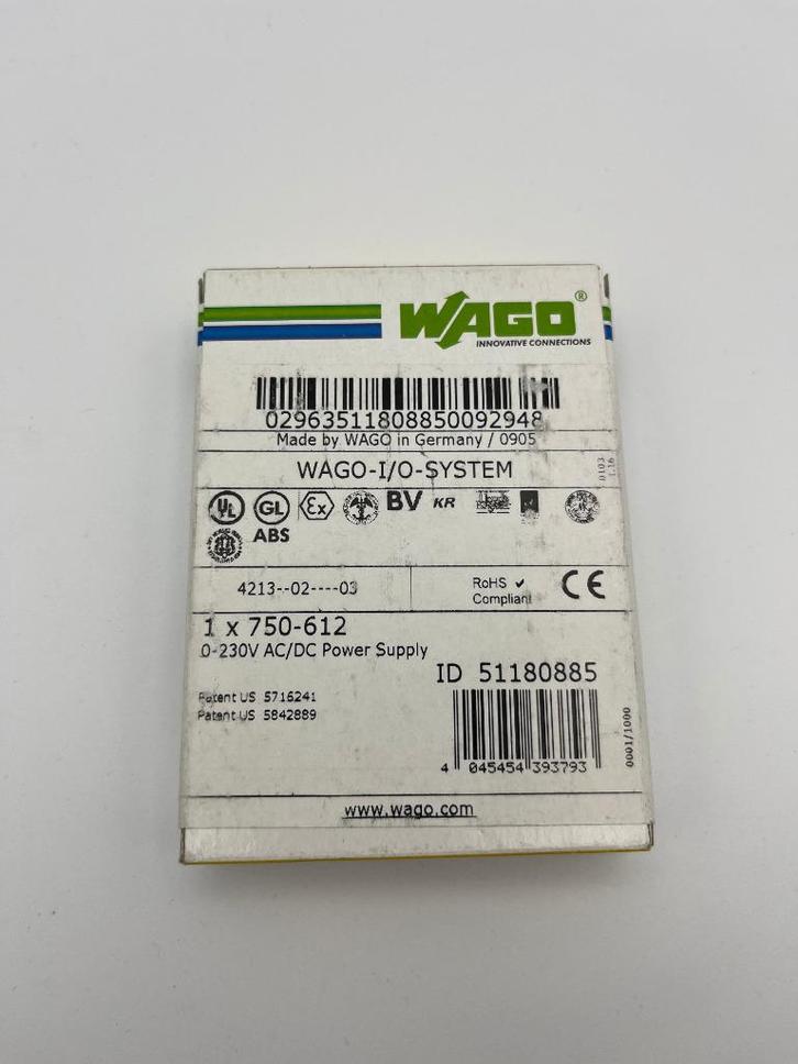 Wago 750-612 Powersupply 0-230V AC/DC 10A Nieuw OVP, Hobby en Vrije tijd, Elektronica-componenten, Nieuw, Verzenden