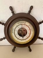 Barometer met model scheepsroer hout/messing, Ophalen of Verzenden, Zo goed als nieuw