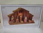 Kerststal met figuren en LED verlichting, Diversen, Kerst, Ophalen of Verzenden