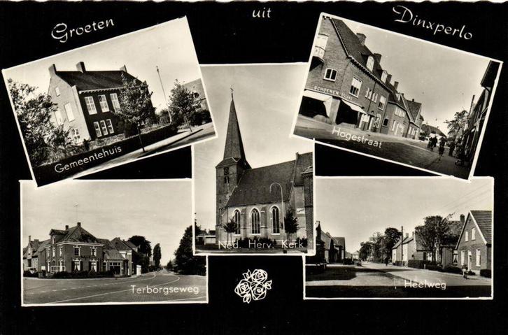 Groeten uit Dinxperlo - 5 afb o.a. Heelweg - ongelopen, Verzamelen, Ansichtkaarten | Nederland, Ongelopen, Noord-Brabant, 1920 tot 1940