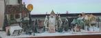 Compleet lemax dorp, kerk, bakkerij, schaatsbaan, kerstboom, Ophalen