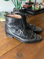 Pertini zwart leren laarsjes mt 38,5, Kleding | Dames, Schoenen, Verzenden, Zwart, Lage of Enkellaarzen, Gedragen