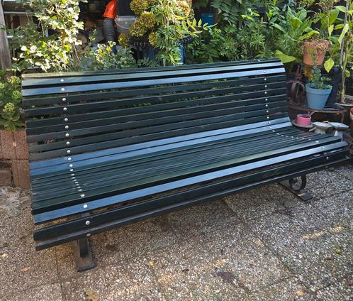 Oude zware tuinbank parkbank, Tuin en Terras, Tuinwanddecoratie, Gebruikt, Ophalen