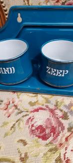 Petrol blauwe zand zeep soda rek, Antiek en Kunst, Ophalen of Verzenden
