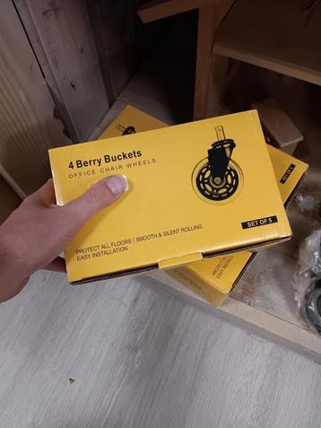 Berry Buckets Bureaustoel Wielen - Set van 5 beschikbaar voor biedingen