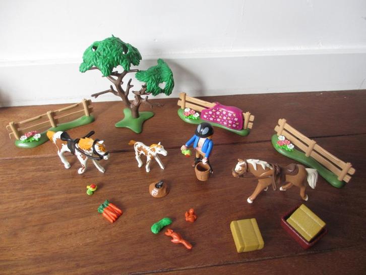Playmobil Country 5227: Paddock met paardenfamilie paarden, Kinderen en Baby's, Speelgoed | Playmobil, Zo goed als nieuw, Complete set