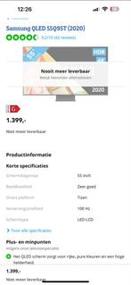 Samsung 55Q95T - Defect scherm - Onderdelen, Ophalen of Verzenden, 100 Hz, Samsung, 100 cm of meer