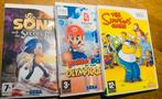 WII 3 games Sonic Mario Simpsons, Eén computer, Ophalen of Verzenden, Zo goed als nieuw, Platform