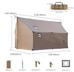 6 persoons wintertent met kachelpijp opening, Ophalen of Verzenden, Nieuw, Tot en met 6