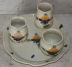 Vintage koffiestel Regina Delfts gekleurd suiker melk lepels, Antiek en Kunst, Ophalen of Verzenden