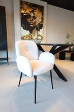 Luxe eetkamerstoel | bouclé | 3 kleuren leverbaar, Huis en Inrichting, Stoelen, Wit, Nieuw, Ophalen of Verzenden, X