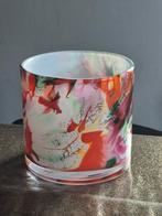 Fidrio vaas mixed colours 15 x 15 rood groen wit multi, Ophalen of Verzenden, Zo goed als nieuw, Glas, Minder dan 50 cm