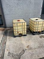 2x IBC container voor bijv. water of houtopslag, Tuin en Terras, Ophalen, Kunststof, Gebruikt, Met kraantje