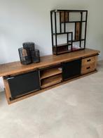 Tv meubel, GRATIS bezorging, dressoir, mangohout, metaal