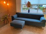 Pode Edit 3,5-zitsbank + Ottomaan - Blauw Wol, Huis en Inrichting, Banken | Bankstellen, 250 tot 300 cm, Gebruikt, Ophalen of Verzenden