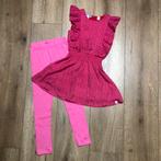 NIK & NIK jurkje roze / rood • met legging • maat 128, NIK & NIK, Meisje, Ophalen of Verzenden, Zo goed als nieuw