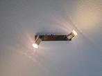 Plafond spot Ranex Imola duospot staal 2 lichtpunten, Ophalen of Verzenden, Gebruikt, Metaal of Aluminium, Plafondspot of Wandspot