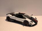 Pagani Zonda Cinque 1/18 Zwart/Wit, Ophalen of Verzenden, Zo goed als nieuw, Auto, Motormax
