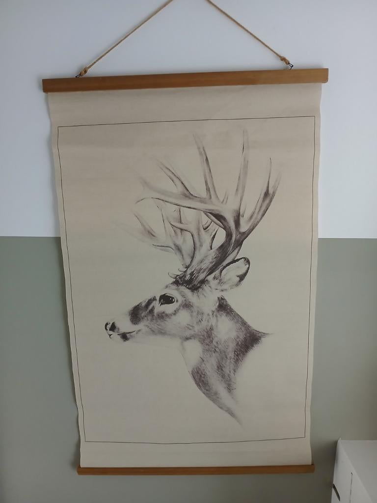 Hert op doek, Ophalen of Verzenden