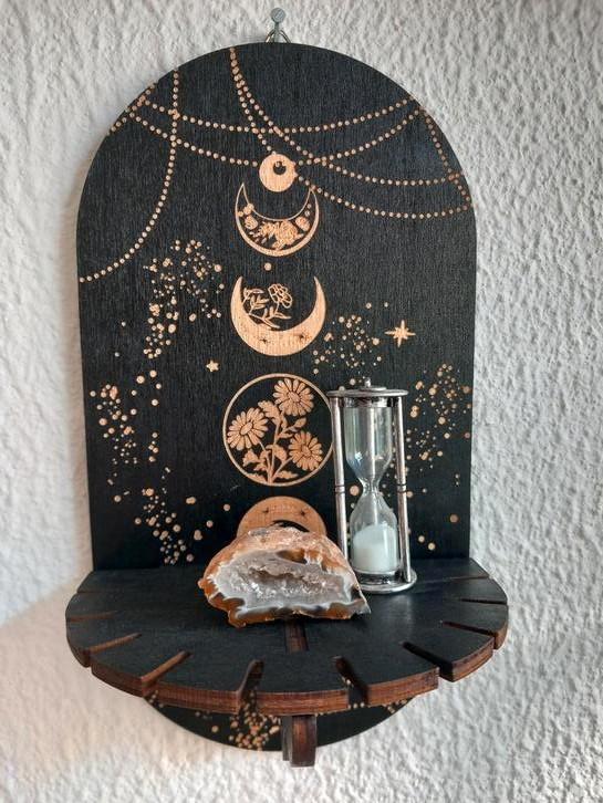 Witchy altaar, wicca, witch, maanstanden, moon, pagan, Huis en Inrichting, Overige Huis en Inrichting, Nieuw, Verzenden