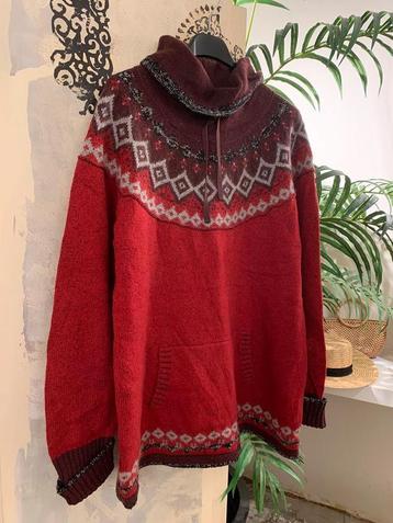 Eddie Bauer wollen trui XL met kraag wool jumper