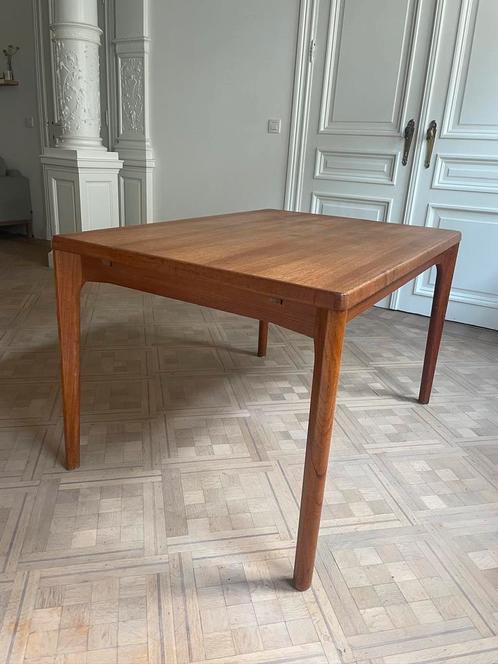 Deens design uitschuifbare eettafel Henning Kjaernulf, 1960s, Huis en Inrichting, Tafels | Eettafels, Zo goed als nieuw, 200 cm of meer