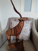 Houtsnijwerk springbok, Antiek en Kunst, Curiosa en Brocante, Ophalen of Verzenden