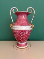 Vintage Sica Vaas Roze Gemarmerd met Gouden Accenten, Ophalen of Verzenden