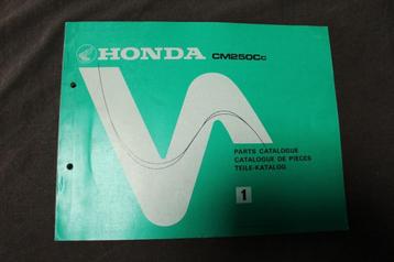 Honda CM250Cc 1982 motorcyc;e parts catalogue CM 250 custom beschikbaar voor biedingen