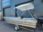 Aluminium Qwest 17 + Tohatsu 15PK, Watersport en Boten, 10 tot 30 pk, Ophalen of Verzenden, Zo goed als nieuw, 3 tot 6 meter