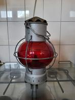 Antieke scheepslamp/ bollamp rood, Ophalen of Verzenden