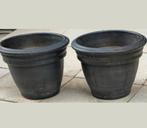 2 BLOEMPOTTEN serie PASSION FOR POTTERY GLAZED/HANDMADE, Tuin en Terras, Bloempotten, Ophalen, Rond, Zo goed als nieuw, Tuin