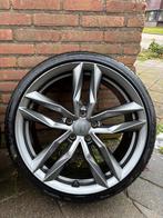 19 inch black metal velgen met banden, 19 inch, Velg(en), Ophalen of Verzenden, 235 mm