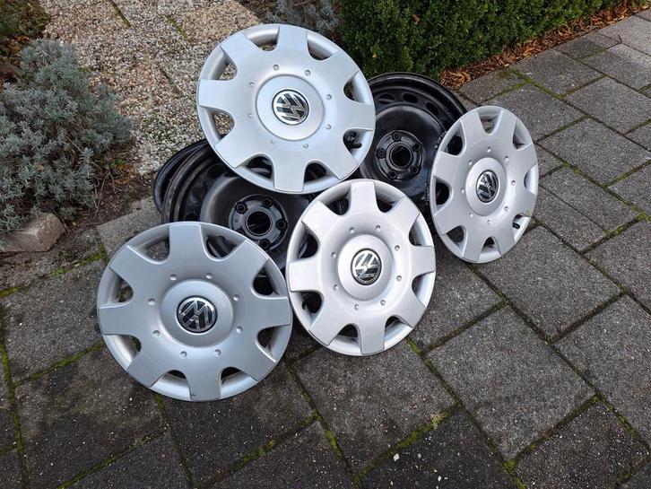 Wieldoppen en velgen VW, 16inch, Auto diversen, Wieldoppen, Ophalen