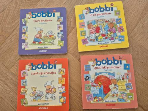 Bobbi flapboekjes - Monica Maas - 4 stuks, Boeken, Kinderboeken | Baby's en Peuters, Gelezen, 1 tot 2 jaar, Uitklap-, Voel- of Ontdekboek