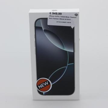 iPhone 16 Pro 128GB White Titanium Incl. Factuur | Nieuw uit beschikbaar voor biedingen