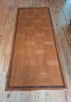 Salontafel met smeedijzeren onderstel., Ophalen, Gebruikt, 100 tot 150 cm, 50 tot 100 cm