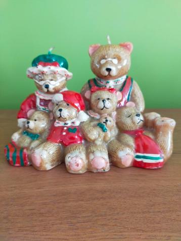 Kerst beren (familie) kaars, nieuw! beschikbaar voor biedingen
