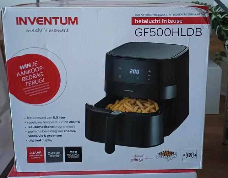 Nieuwe airfryer Inventum GF500HLDB, Witgoed en Apparatuur, Airfryers, Nieuw, Airfryer, Ophalen of Verzenden