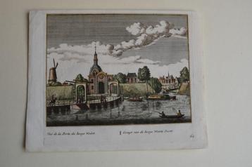 LEIDEN HOOGE WOERTS-POORT kopergravure J. Rademaker E46 beschikbaar voor biedingen