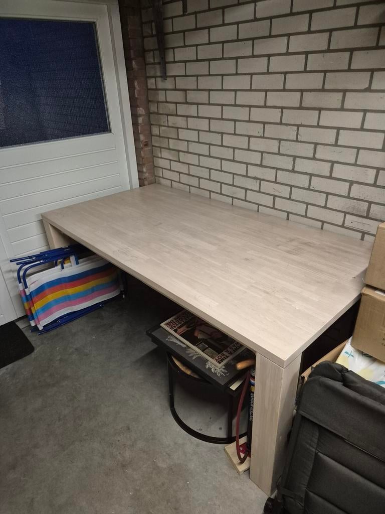 Eettafel c.a.  200x100, Ophalen, Gebruikt, 200 cm of meer, 50 tot 100 cm