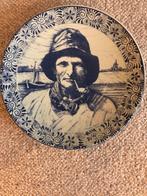 Mooi prima handbeschilderd groot DELFS BLAUW wandbord, Ophalen of Verzenden