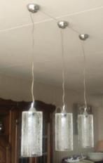 3-delige hanglamp, Huis en Inrichting, Lampen | Hanglampen, Minder dan 50 cm, Zo goed als nieuw, Ophalen, Glas
