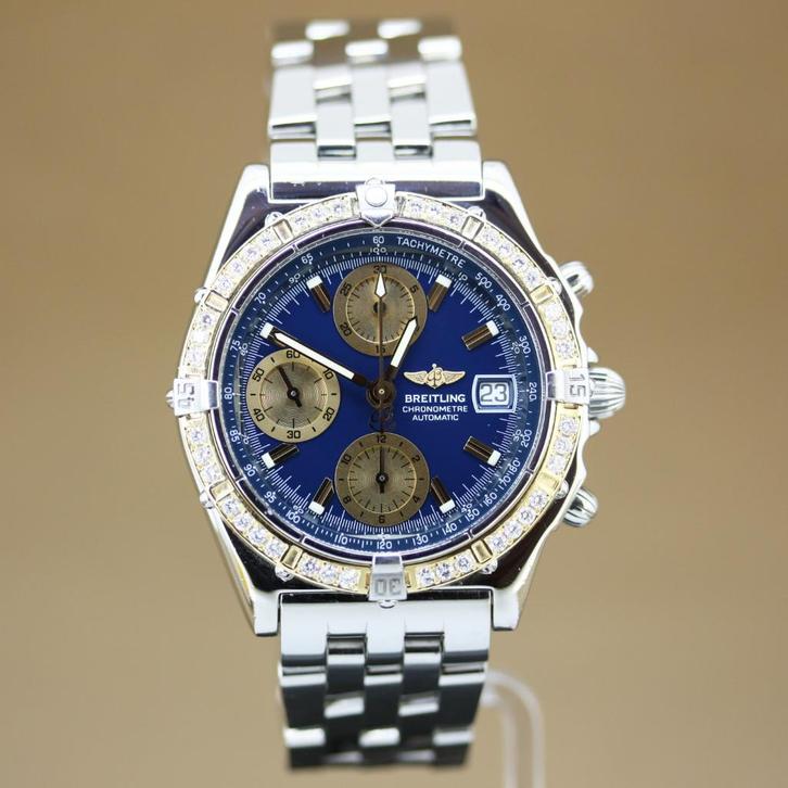 Breitling Chronomat Staal-Goud D13352 Diamonds, Sieraden, Tassen en Uiterlijk, Horloges | Heren, Gebruikt, Polshorloge, Breitling